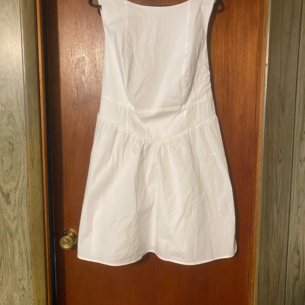 Wild Fable White Sleeveless Scoop Neck Sundress